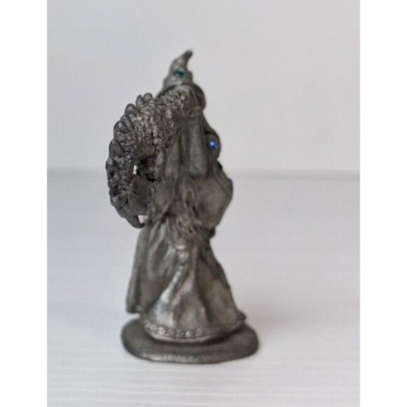 Vintage Spoontiques Pewter Wizard Warlock Sorcerer figurine Magician hmr1501 - Picture 8 of 8